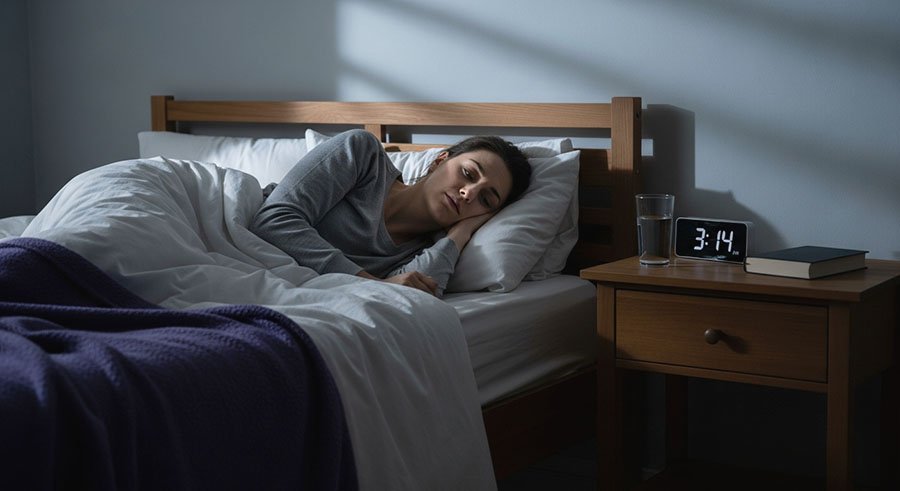 Девушка не может уснуть ночью